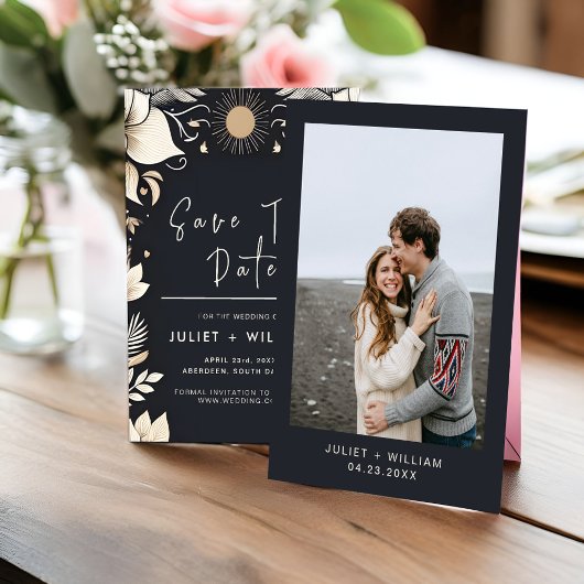 Eenvoudige traditionele huwelijk gelofte vernieuwi save the date