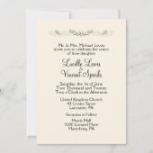 Eenvoudige traditionele huwelijksuitnodigingen kaart (Voorkant)