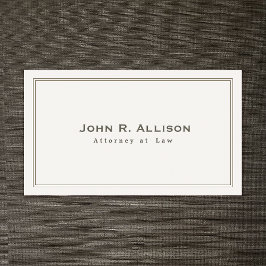 Eenvoudige traditionele Ivory Professional-advocaa Visitekaartje