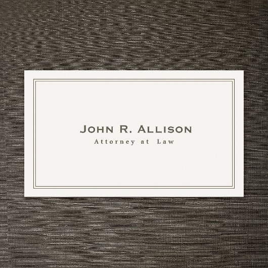 Eenvoudige traditionele Ivory Professional-advocaa Visitekaartje