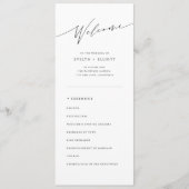 Eenvoudige traditionele katholieke bruiloft ceremo programmakaart (Voorkant)