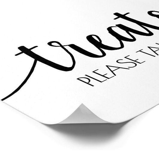 Eenvoudige traktaties | Classic Script Wedding Par Poster (Hoek)