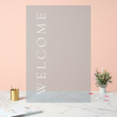Eenvoudige transparante Dusty Blue Welcome Wedding Acryl Bord (Huwelijk)
