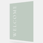 Eenvoudige transparante Dusty Green Welcome Weddin Acryl Bord (Hoek)