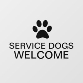 Eenvoudige Transparante Service Honden Welkom Glas Raamsticker