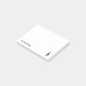 Eenvoudige Treble Clef Muzieksymbool Musicus Post-it® Notes (Schuin)