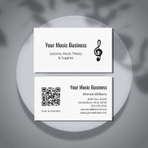 Eenvoudige Treble Clef QR code Muzieklessen