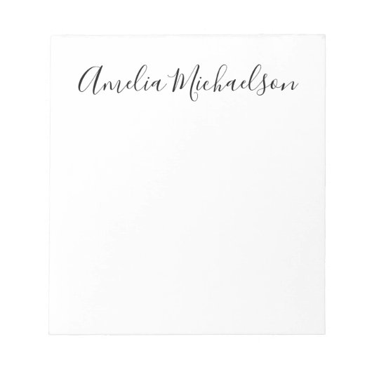 Eenvoudige trendmatige, moderne minimalistische zw notitieblok (Voorkant)