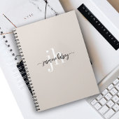 Eenvoudige trendnaam en Initialen Notitieboek