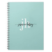 Eenvoudige trendnaam en Initialen Notitieboek (Voorkant)