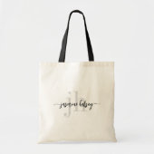 Eenvoudige trendnaam en Initialen Tote Bag (Voorkant)