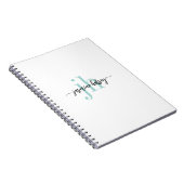 Eenvoudige trends naam en initialen notitieboek (Rechterzijde)