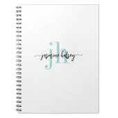 Eenvoudige trends naam en initialen notitieboek (Voorkant)