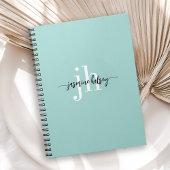 Eenvoudige trends naam en initialen notitieboek