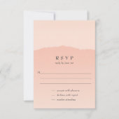 Eenvoudige Trendy Blush Wedding RSVP Kaart (Voorkant)