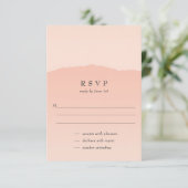 Eenvoudige Trendy Blush Wedding RSVP Kaart (Staand voorkant)