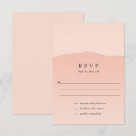 Eenvoudige Trendy Blush Wedding RSVP Kaart