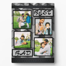 Eenvoudige trendy elegante papa grijs 4 foto colla