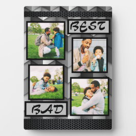 Eenvoudige trendy elegante papa grijs 4 foto colla fotoplaat