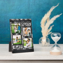 Eenvoudige trendy elegante papa grijs 4 foto colla fotoplaat
