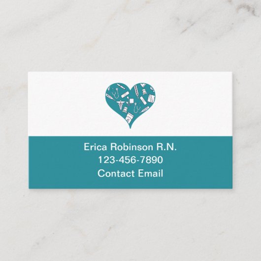 Eenvoudige Trendy Geregistreerde Verpleegkundige M Visitekaartje (Voorkant)