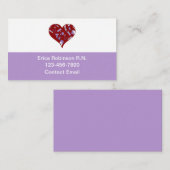 Eenvoudige Trendy Geregistreerde Verpleegkundige M Visitekaartje (Voorkant / Achterkant)