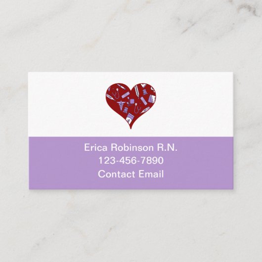Eenvoudige Trendy Geregistreerde Verpleegkundige M Visitekaartje (Voorkant)