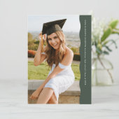 Eenvoudige trendy golvende rand groene foto afstud kaart (Staand voorkant)