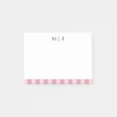 Eenvoudige Trendy Minimalistische Strepen Monogram Post-it® Notes (Voorkant)