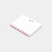 Eenvoudige Trendy Minimalistische Strepen Monogram Post-it® Notes (Schuin)