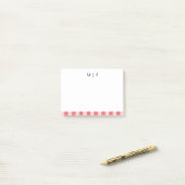 Eenvoudige Trendy Minimalistische Strepen Monogram Post-it® Notes (Op bureau)
