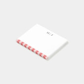 Eenvoudige Trendy Minimalistische Strepen Monogram Post-it® Notes (Schuin)