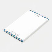 Eenvoudige Trendy Minimalistische Strepen Monogram Post-it® Notes (Schuin)