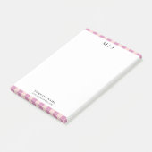 Eenvoudige Trendy Minimalistische Strepen Monogram Post-it® Notes (Schuin)