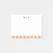 Eenvoudige Trendy Minimalistische Strepen Monogram Post-it® Notes (Voorkant)