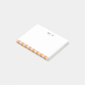 Eenvoudige Trendy Minimalistische Strepen Monogram Post-it® Notes (Schuin)