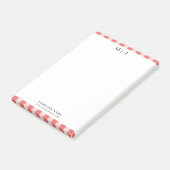 Eenvoudige Trendy Minimalistische Strepen Monogram Post-it® Notes (Schuin)