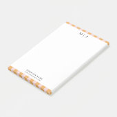 Eenvoudige Trendy Minimalistische Strepen Monogram Post-it® Notes (Schuin)