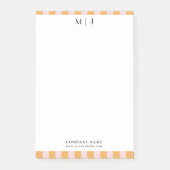 Eenvoudige Trendy Minimalistische Strepen Monogram Post-it® Notes (Voorkant)