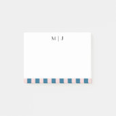 Eenvoudige Trendy Minimalistische Strepen Monogram Post-it® Notes (Voorkant)