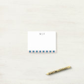 Eenvoudige Trendy Minimalistische Strepen Monogram Post-it® Notes (Op bureau)