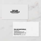 Eenvoudige Trendy Modern Visitekaartje (Voorkant / Achterkant)