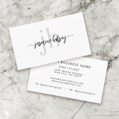 Eenvoudige Trendy Naam en Monogram Visitekaartje