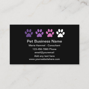 Eenvoudige Trendy Pet Service Visitekaartjes