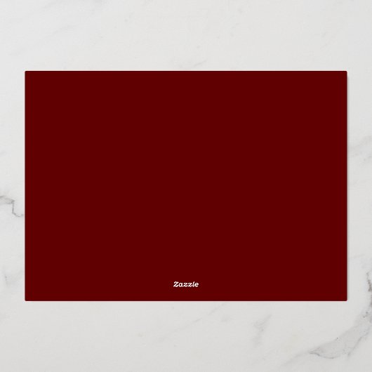 Eenvoudige Trendy Retro Typografie Foto Kerstmis Folie Feestdagenkaart (Achterkant)