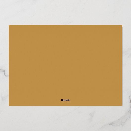 Eenvoudige Trendy Retro Typografie Foto Kerstmis Folie Feestdagenkaart (Achterkant)