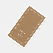 Eenvoudige Trendy Rustic Brown Modern Wedding Dinn Servet (Hoek)