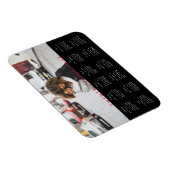 Eenvoudige Trendy Typografie 2024 Fotokalender Magneet (Rechterzijde)