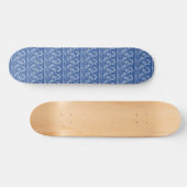 Eenvoudige Tribal Art Patroon Blauw Persoonlijk Skateboard (Horizontaal)