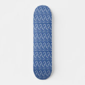 Eenvoudige Tribal Art Patroon Blauw Persoonlijk Skateboard (Voorkant)